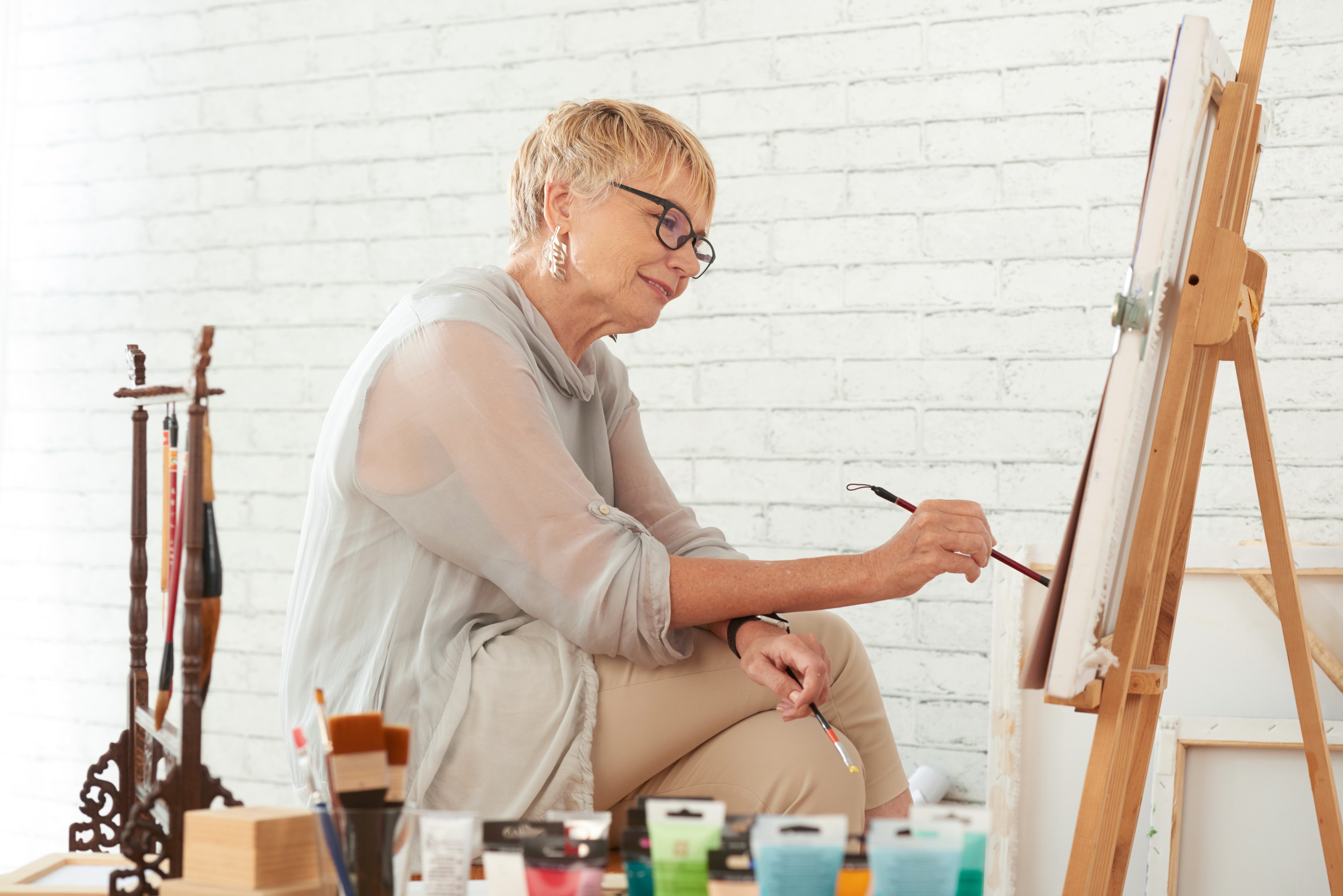 paint with your caregiver for an indoor activity 